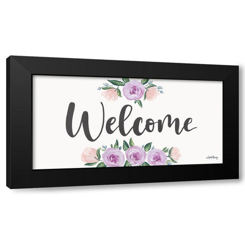 Welcome    Black Modern Wood Framed Art Print with Double Matting by Chavez, April