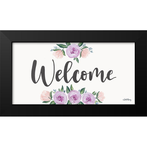 Welcome    Black Modern Wood Framed Art Print by Chavez, April