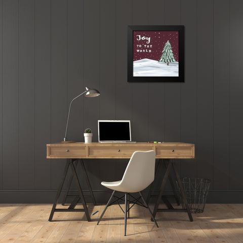 Joy to the World Black Modern Wood Framed Art Print by Chavez, April