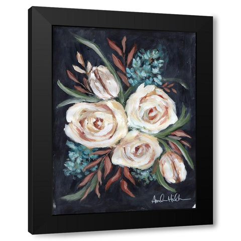 A Whisper of Blue Black Modern Wood Framed Art Print by Hilburn, Amanda