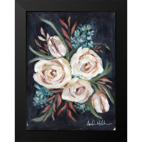 A Whisper of Blue Black Modern Wood Framed Art Print by Hilburn, Amanda