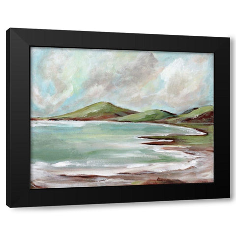 Green Hills by the Sea Black Modern Wood Framed Art Print by Hilburn, Amanda