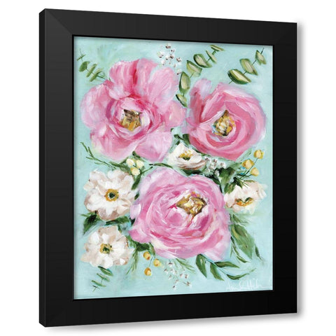 Pink Pretties Black Modern Wood Framed Art Print by Hilburn, Amanda