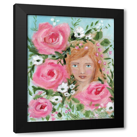 Rosie Anne Black Modern Wood Framed Art Print with Double Matting by Hilburn, Amanda