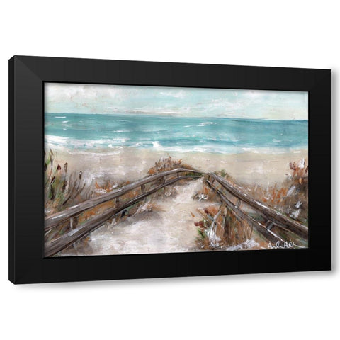 Sandy Shores Black Modern Wood Framed Art Print with Double Matting by Hilburn, Amanda
