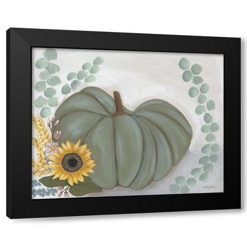 Green Pumpkin Black Modern Wood Framed Art Print by Justice, Ashley