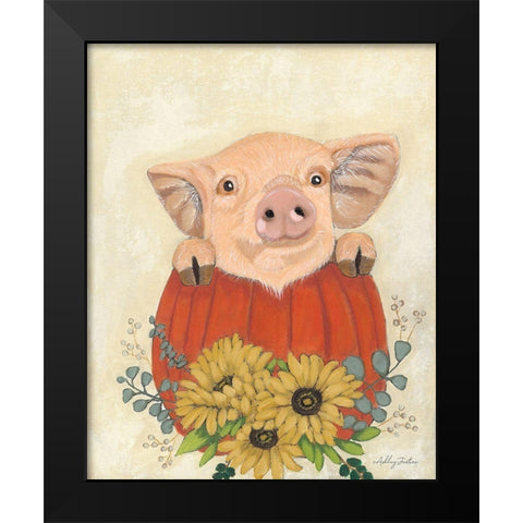 Clementine Black Modern Wood Framed Art Print by Justice, Ashley