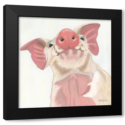 Buster Black Modern Wood Framed Art Print by Justice, Ashley