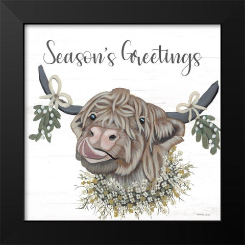 Seasons Greetings Adeline Black Modern Wood Framed Art Print by Justice, Ashley