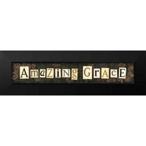 Amazing Grace Black Modern Wood Framed Art Print by LaPoint, Annie