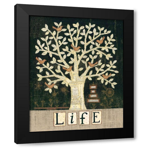 Tree of Life Black Modern Wood Framed Art Print by LaPoint, Annie