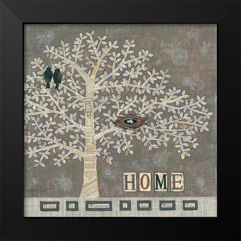 Our Tree House Black Modern Wood Framed Art Print by LaPoint, Annie