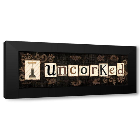Uncorked Black Modern Wood Framed Art Print with Double Matting by LaPoint, Annie