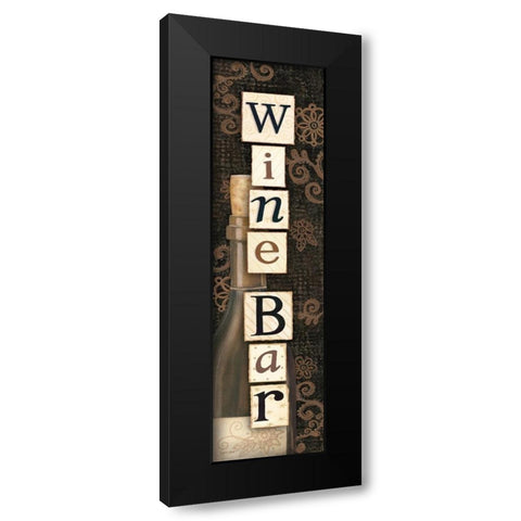 Wine Bar Black Modern Wood Framed Art Print with Double Matting by LaPoint, Annie