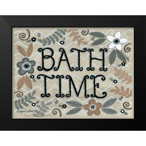 Bath Time Black Modern Wood Framed Art Print by LaPoint, Annie