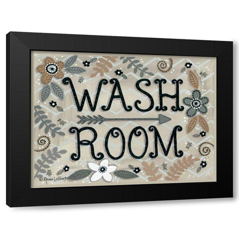 Wash Room Black Modern Wood Framed Art Print by LaPoint, Annie