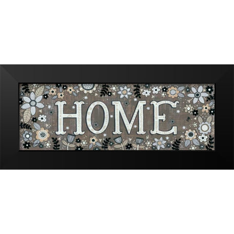 Home Floral Black Modern Wood Framed Art Print by LaPoint, Annie