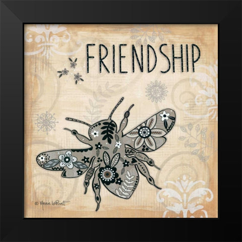 Friendship Black Modern Wood Framed Art Print by LaPoint, Annie