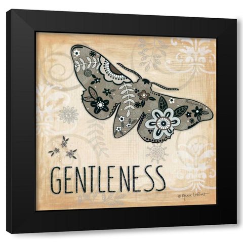 Gentleness Black Modern Wood Framed Art Print by LaPoint, Annie