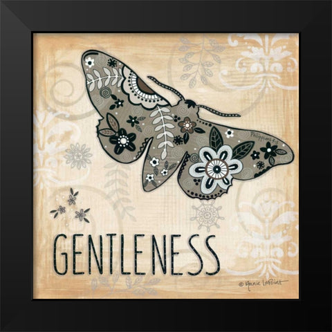 Gentleness Black Modern Wood Framed Art Print by LaPoint, Annie