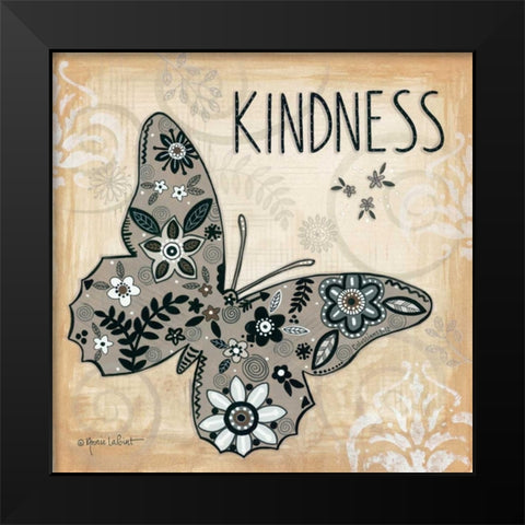 Kindness Black Modern Wood Framed Art Print by LaPoint, Annie