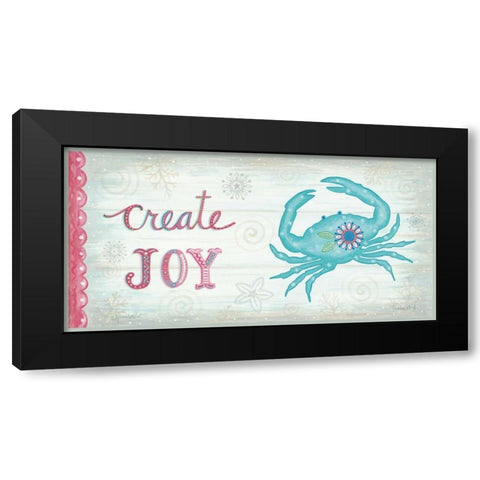 Create Joy Black Modern Wood Framed Art Print by LaPoint, Annie