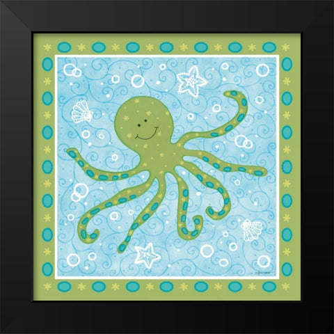 Beetle and Bob Baby Squid Black Modern Wood Framed Art Print by LaPoint, Annie