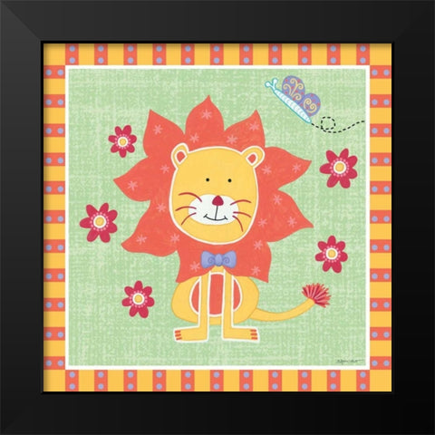 Beetle and Bob Baby Lion Black Modern Wood Framed Art Print by LaPoint, Annie