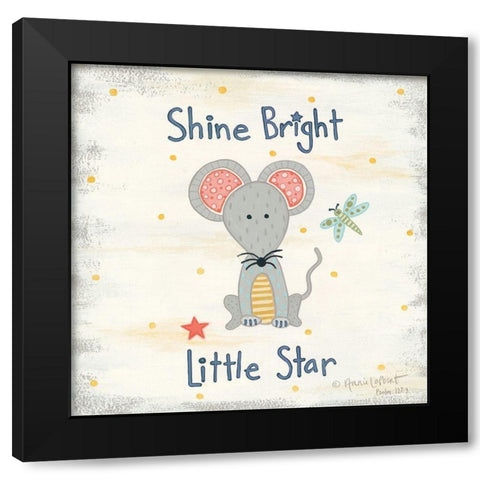 Beetle and Bob Shine Bright Little Star Black Modern Wood Framed Art Print with Double Matting by LaPoint, Annie