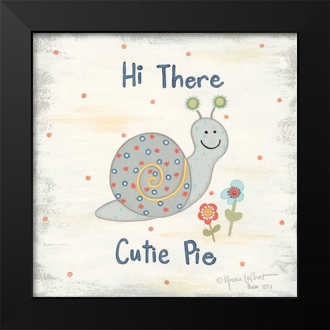 Beetle and Bob Hi There Cutie Pie Black Modern Wood Framed Art Print by LaPoint, Annie