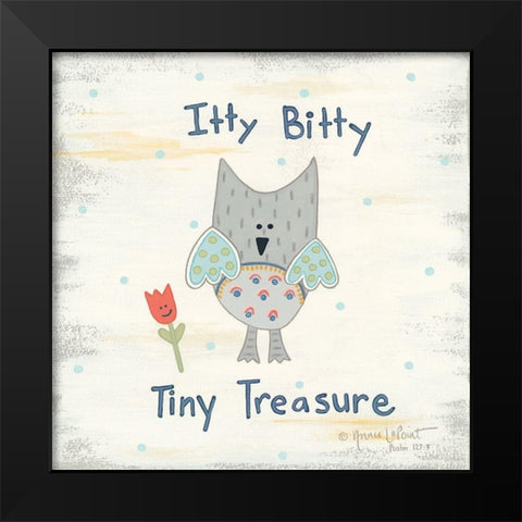 Beetle and Bob Itty Bitty Tiny Treasure Black Modern Wood Framed Art Print by LaPoint, Annie