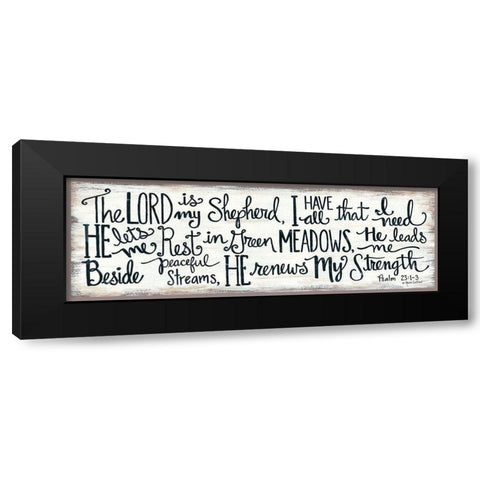 The Lord is My Shepherd Black Modern Wood Framed Art Print with Double Matting by LaPoint, Annie