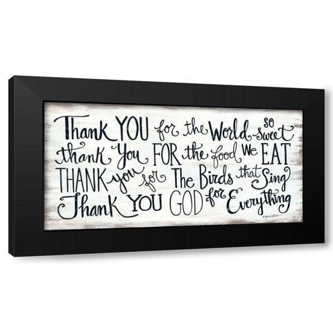 Thank You Lord Black Modern Wood Framed Art Print by LaPoint, Annie