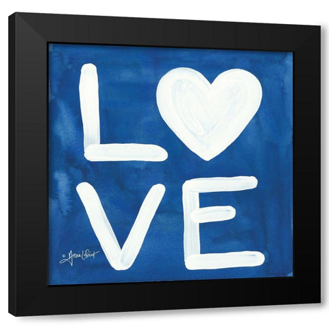 Big Love Black Modern Wood Framed Art Print by LaPoint, Annie
