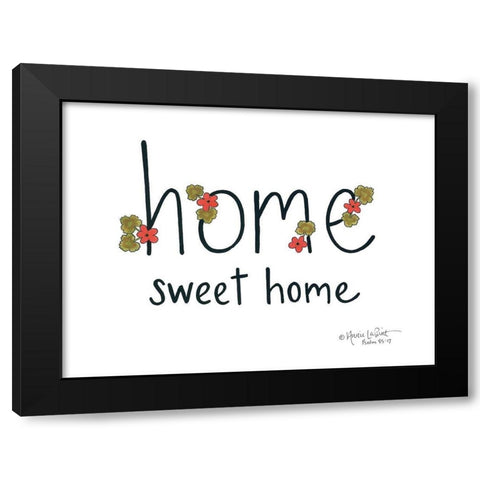 Home Sweet Home Black Modern Wood Framed Art Print with Double Matting by LaPoint, Annie