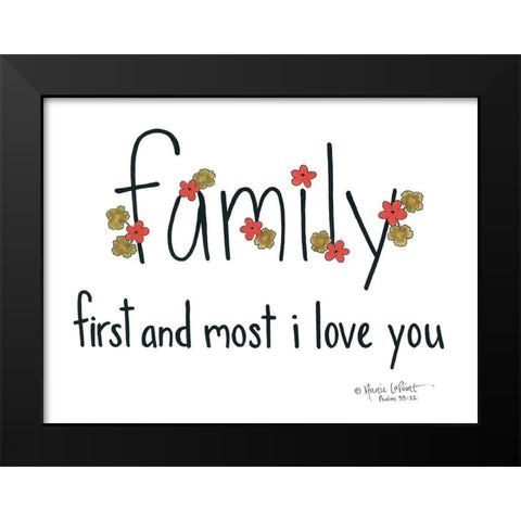 Family First and Most Black Modern Wood Framed Art Print by LaPoint, Annie