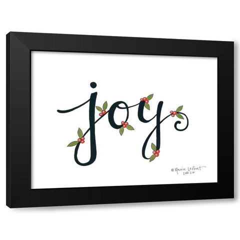Joy with Berries Black Modern Wood Framed Art Print by LaPoint, Annie