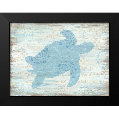 Ocean Turtle  Black Modern Wood Framed Art Print by LaPoint, Annie