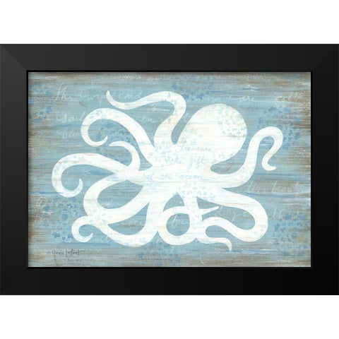 Ocean Octopus   Black Modern Wood Framed Art Print by LaPoint, Annie