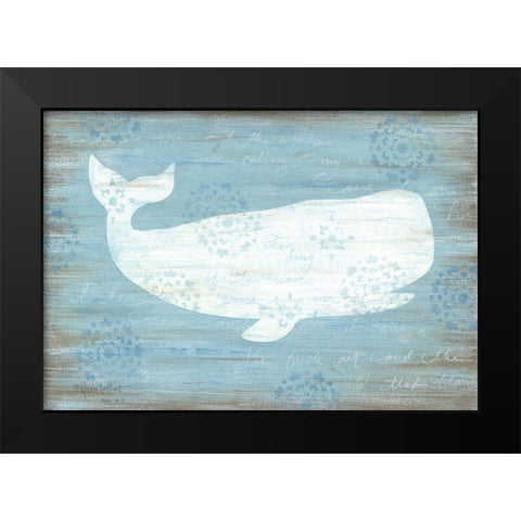 Ocean Whale   Black Modern Wood Framed Art Print by LaPoint, Annie
