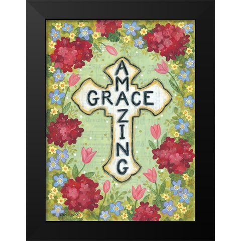 Amazing Grace Black Modern Wood Framed Art Print by LaPoint, Annie