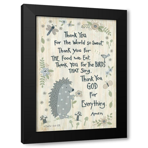 Thank You God    Black Modern Wood Framed Art Print with Double Matting by LaPoint, Annie