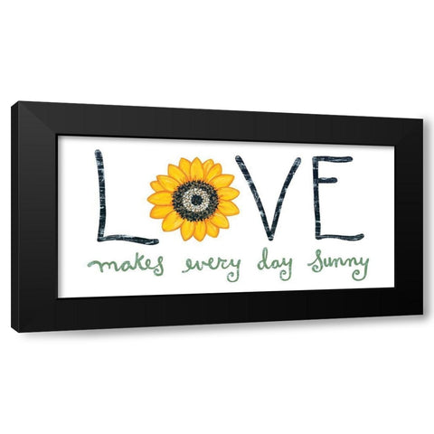 Sunflower Love Black Modern Wood Framed Art Print by LaPoint, Annie