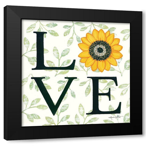 Love Black Modern Wood Framed Art Print with Double Matting by LaPoint, Annie