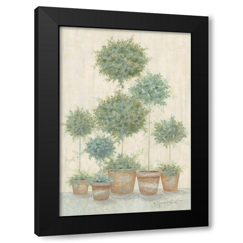 Tall Topiaries   Black Modern Wood Framed Art Print with Double Matting by LaPoint, Annie
