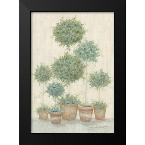 Tall Topiaries   Black Modern Wood Framed Art Print by LaPoint, Annie