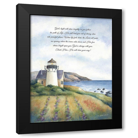 Gods Light Black Modern Wood Framed Art Print with Double Matting by LaPoint, Annie