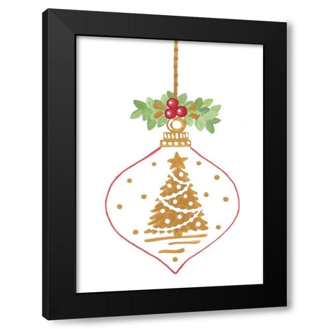 Its Christmas Joy Ornament Black Modern Wood Framed Art Print with Double Matting by LaPoint, Annie