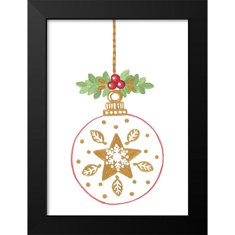 Its Christmas Peace Ornament Black Modern Wood Framed Art Print by LaPoint, Annie