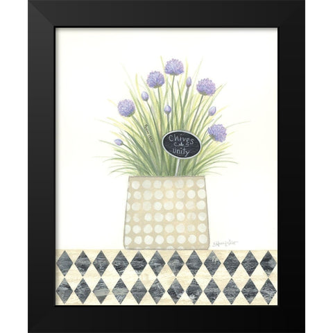 Chives Unity Black Modern Wood Framed Art Print by LaPoint, Annie